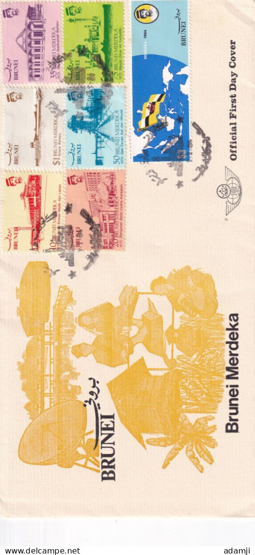 BRUNIE 1984 INDEPENDENCE FDC. - Brunei (1984-...)