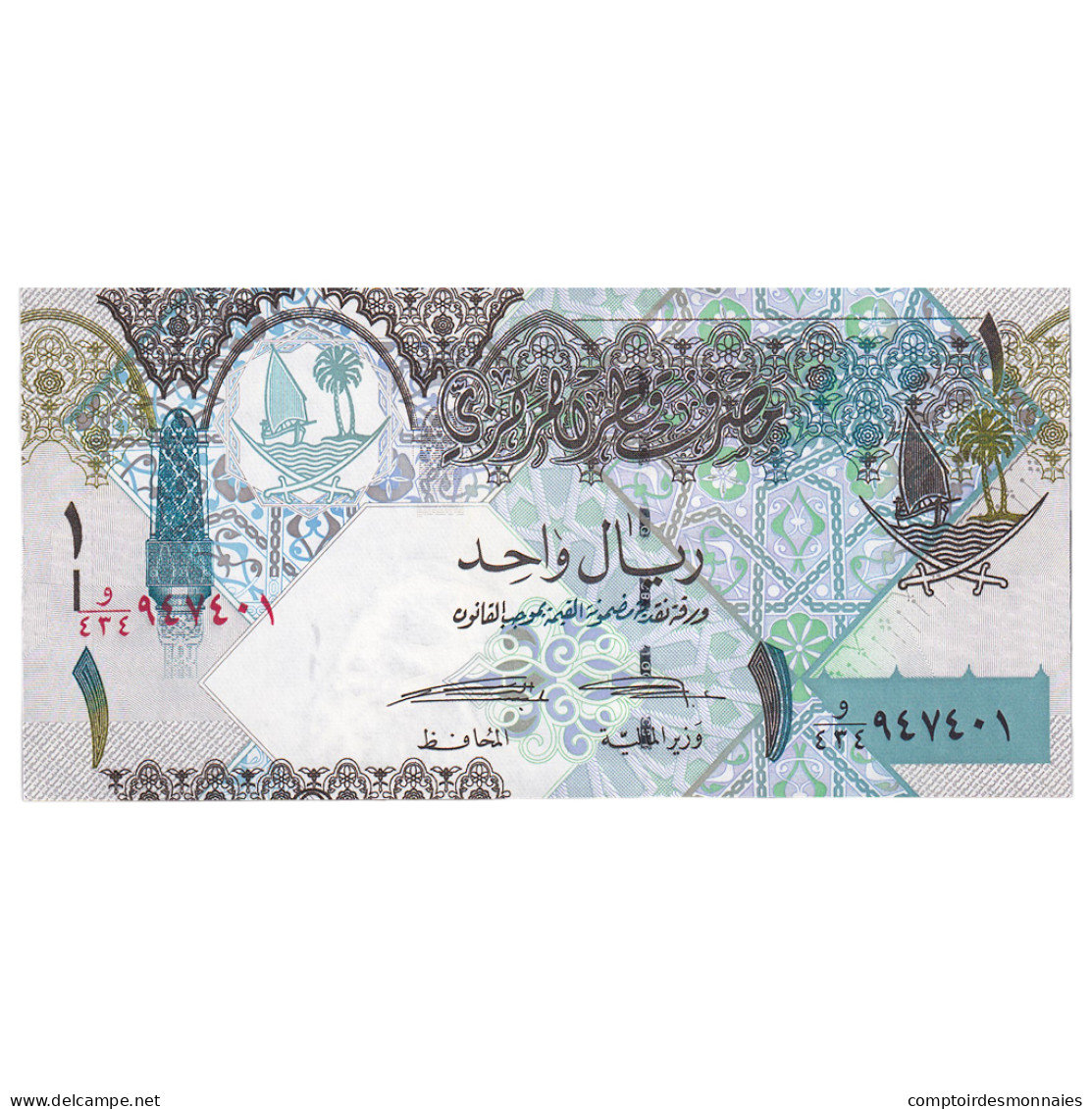 Billet, Qatar, 1 Riyal, KM:20, NEUF - Qatar