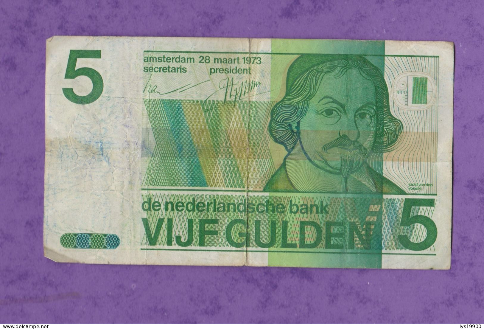 5 Gulden 28.03.1973 Pays-bas - 5 Gulden