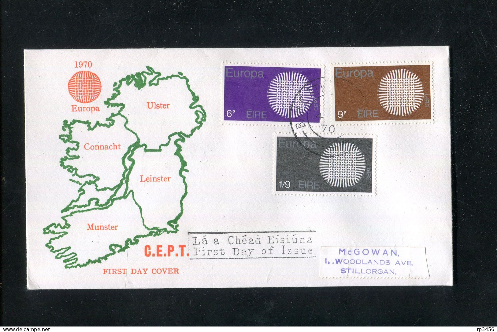 "IRLAND" 1970, Mi. 239-241 "CEPT" FDC (C811) - FDC