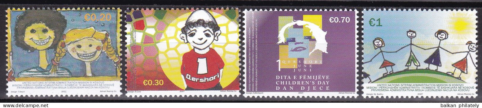 Kosovo 2007 Children Day Art Paintings UNMIK UN United Nations MNH - Nuovi