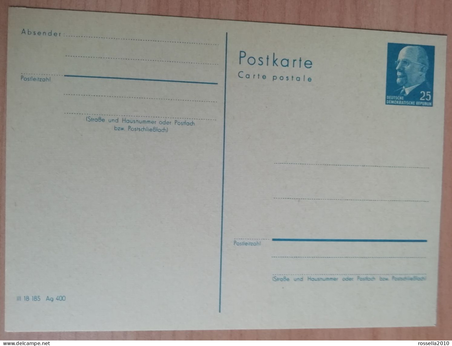 CARTOLINA INTERO POSTALE GERMANIA DDR  DEUTSCHLAND POSTKARTE - Postcards - Mint