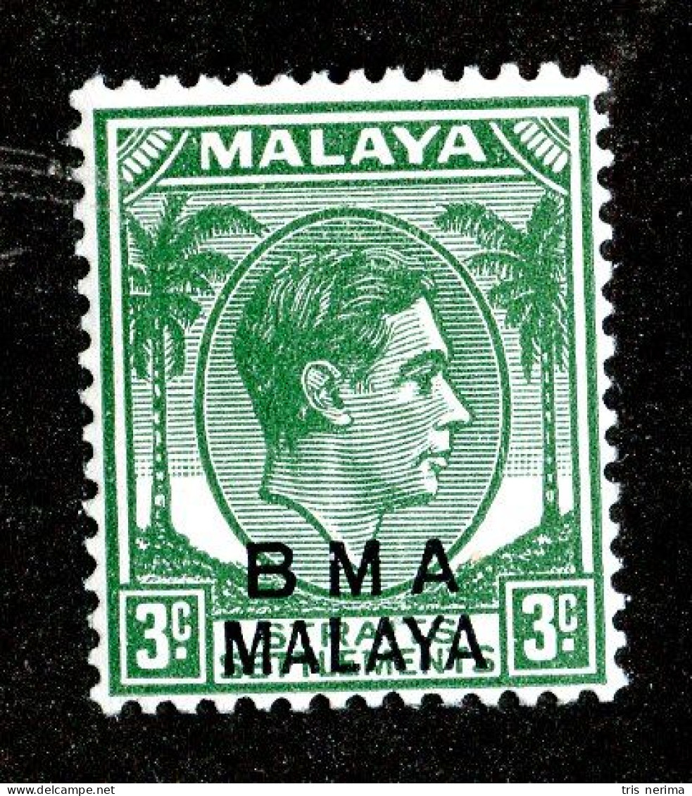 6949 BCx 1945 Scott #258 Mlh* (cv$0.25)  LOWER BIDS 20% OFF - Malaya (British Military Administration)