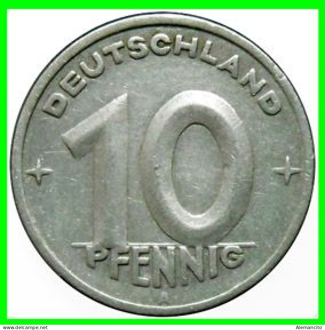 REPUBLICA DEMOCRATICA DE ALEMANIA ( DDR ) 2 MONEDAS DE 10 PFENNING AÑO -  1949 - 1950 - CECA - A - 10 Pfennig
