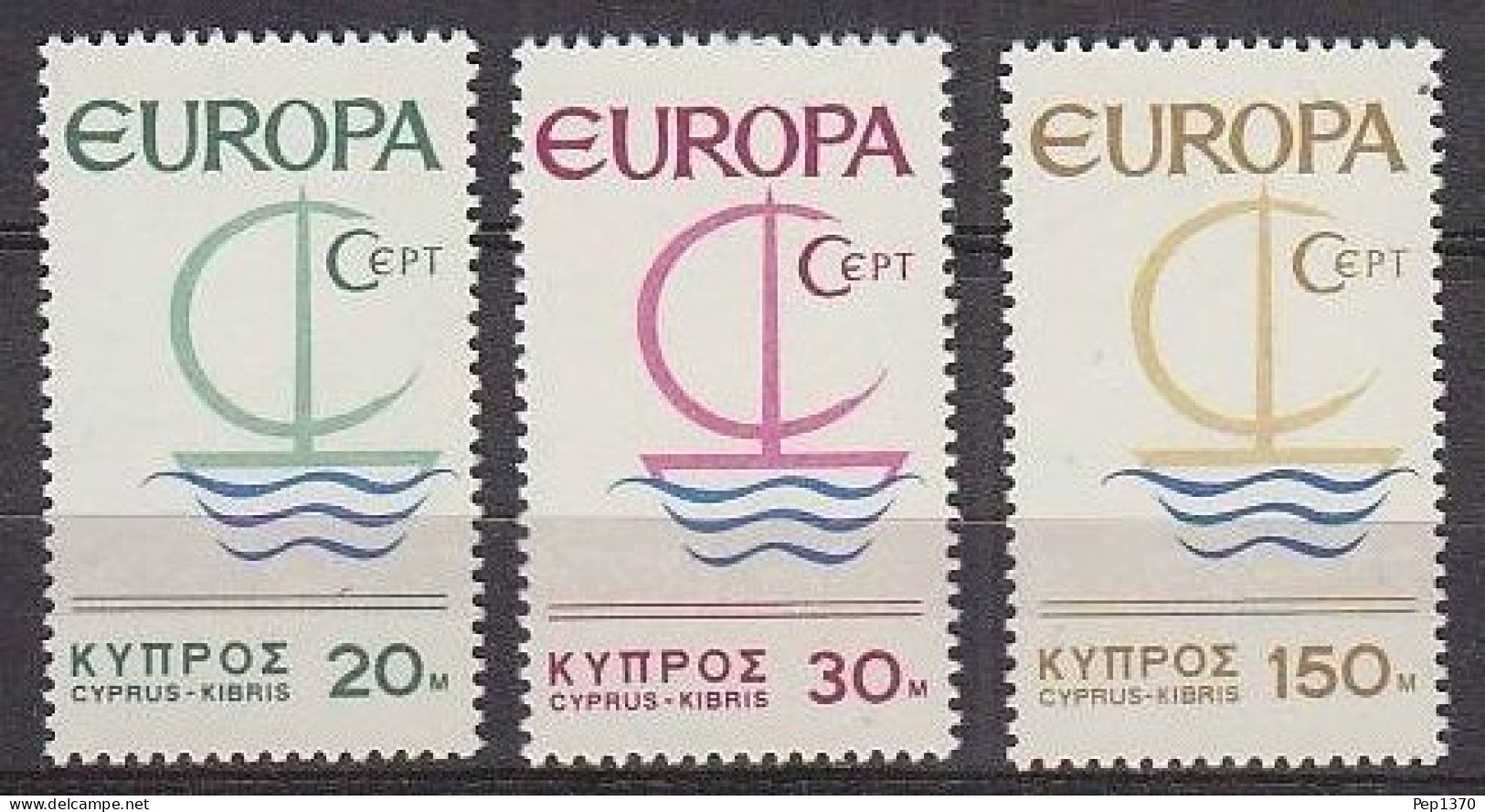 CHIPRE 1966 - CYPRUS - TEMA EUROPA - 3 SELLOS - YVERT Nº 262/264** - 1966