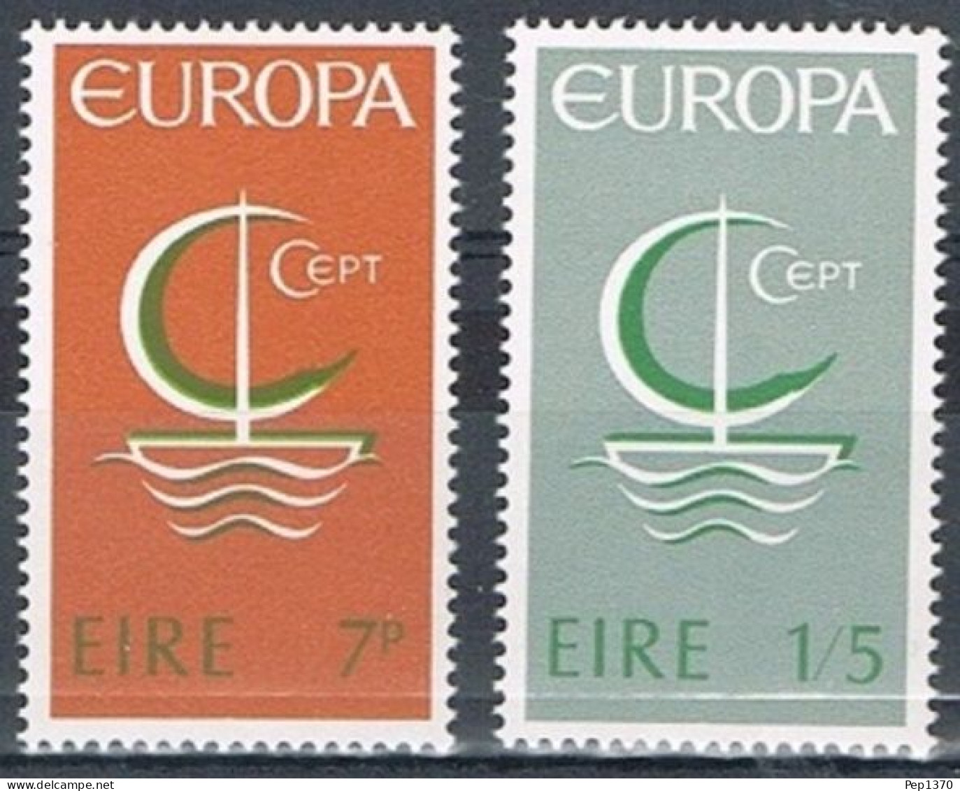 IRLANDA 1966 - IRELAND - EIRE - TEMA EUROPA - 2 SELLOS - YVERT Nº 187/188** - 1966