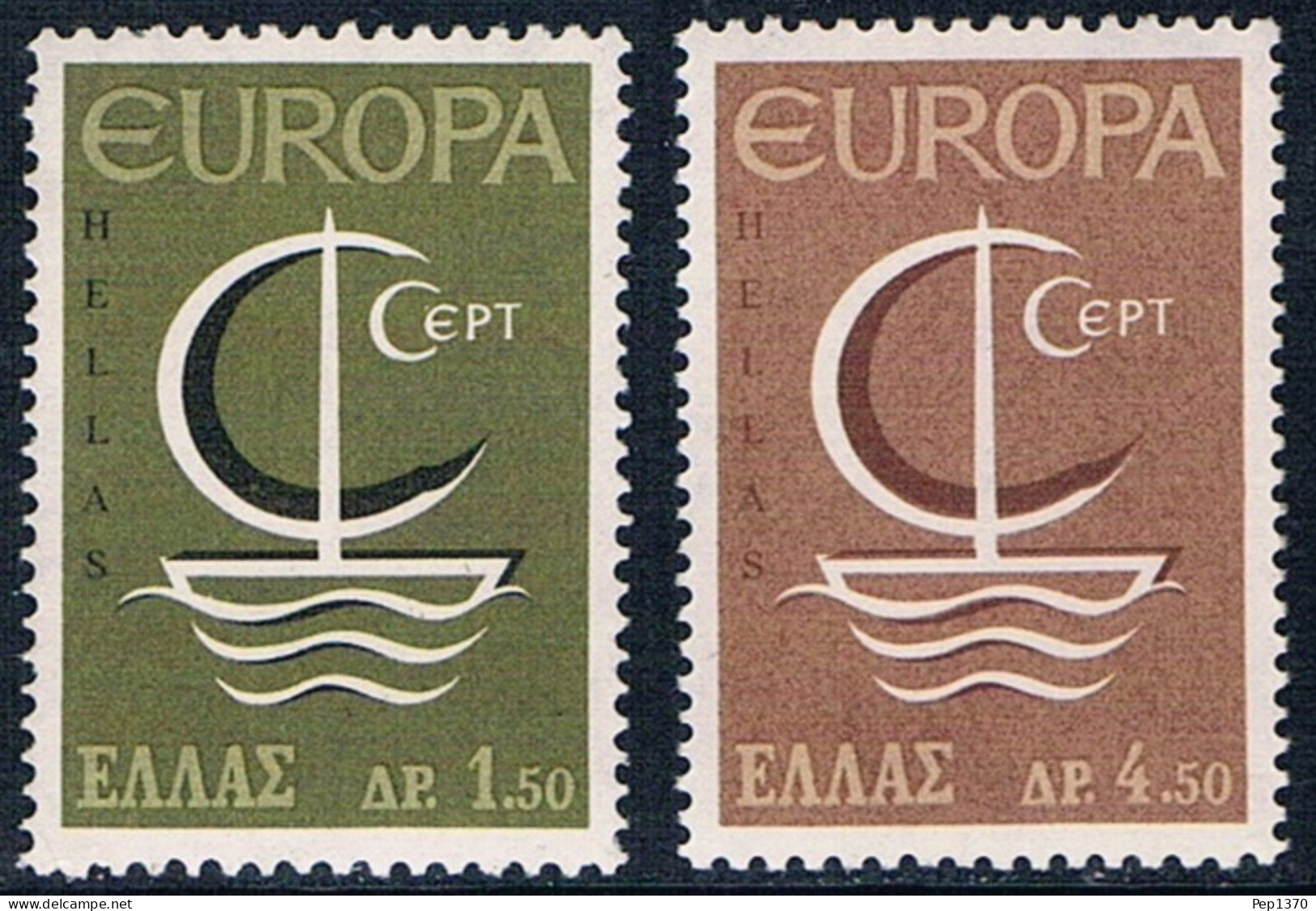 GRECIA 1966 - GREECE - TEMA EUROPA - 2 SELLOS - YVERT Nº 897/898** - 1966