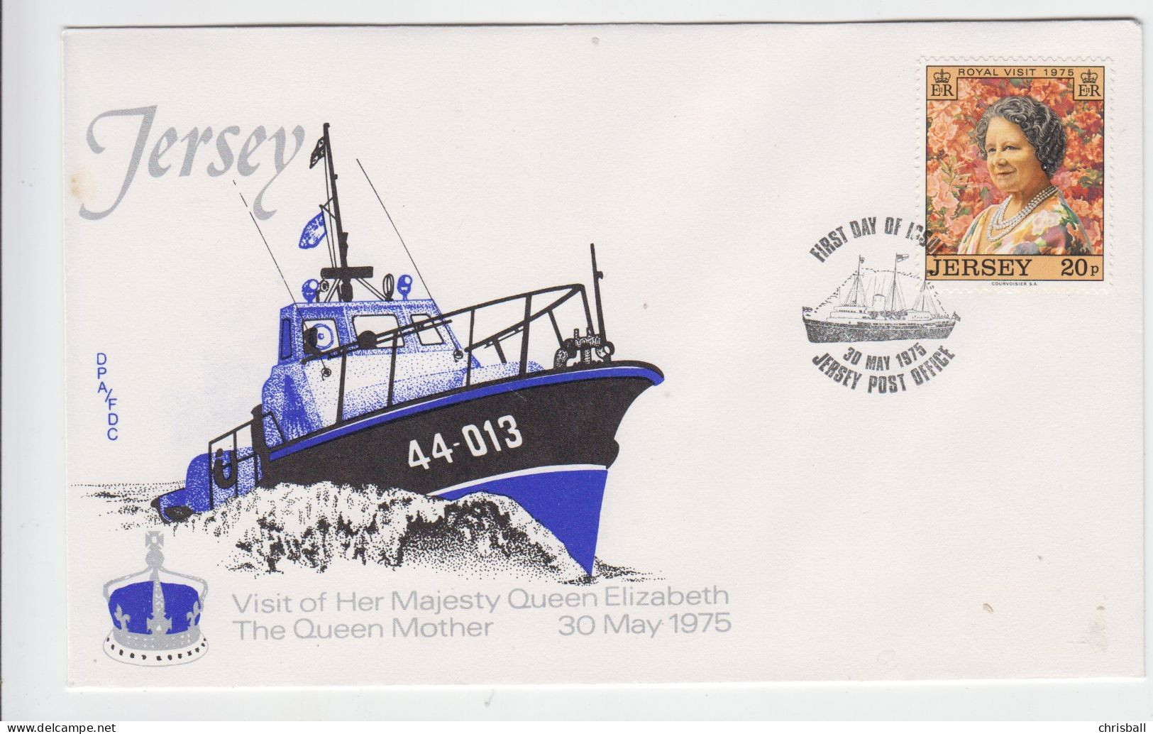 Jersey 1975 - Queen Mother On FDC - Jersey