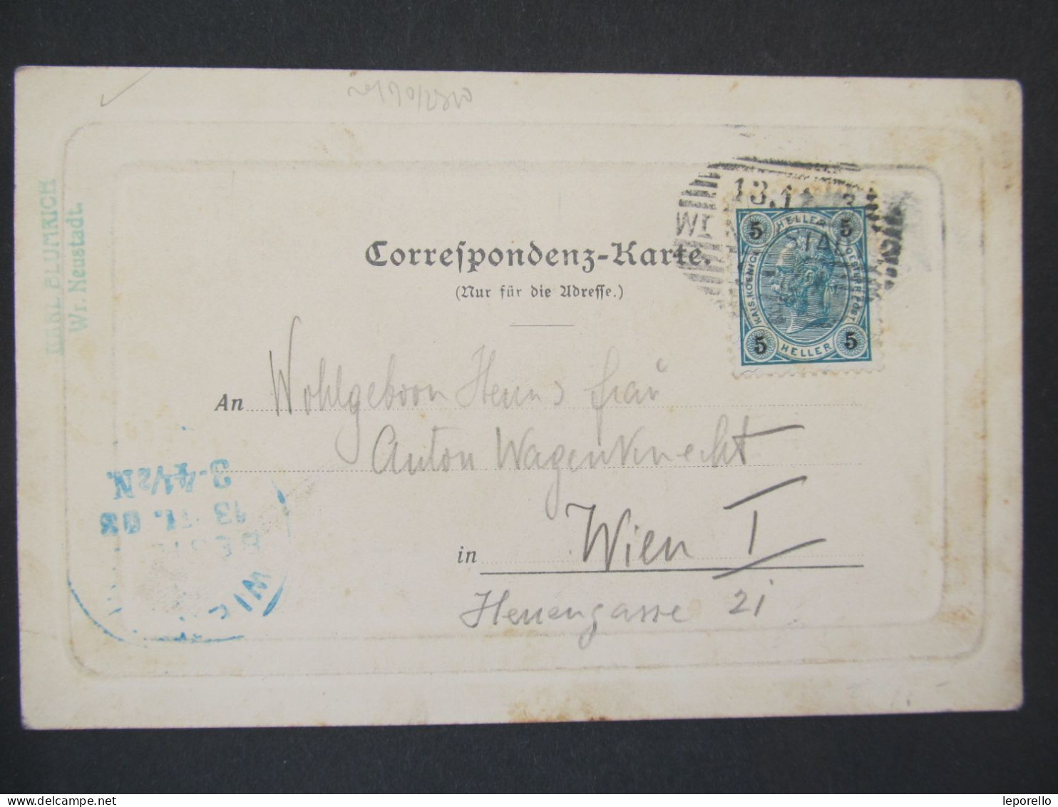 AK WIENER NEUSTADT Herzog Leopold Strasse 1903  // D*57362 - Wiener Neustadt
