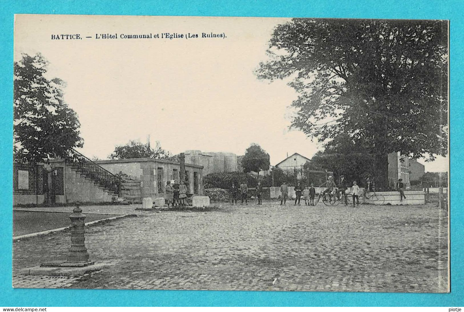 * Battice - Herve (Liège - La Wallonie) * L'hotel Communal Et église, Les Ruines, Animée, Monument, Old, Rare - Herve