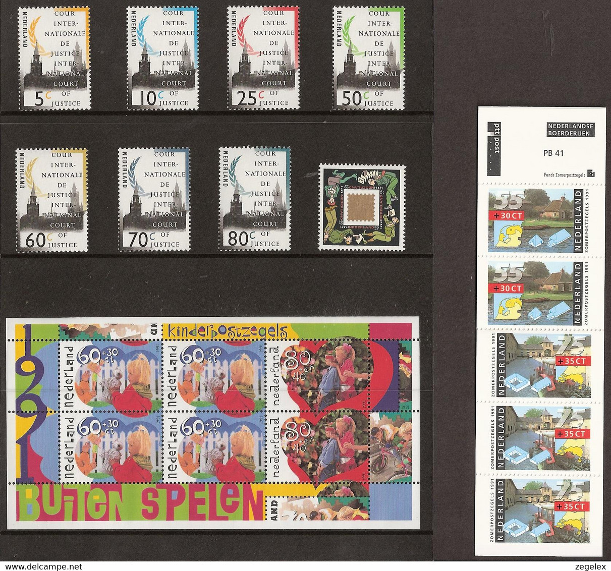 1991 Jaarcollectie PTT Post + DECEMBER Sheet. Postfris/MNH** - Volledig Jaar