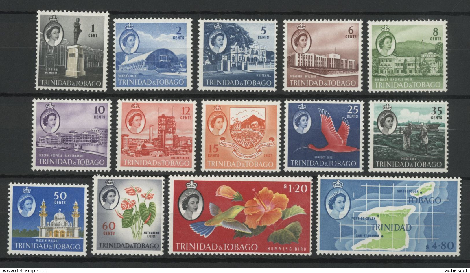 TRINIDAD & TOBAGO N° 176 à 189 ( SG 284 à 297) Série Complète Neuve Sans Charnière ** (MNH) TB Aucun Défaut - Trinidad & Tobago (...-1961)