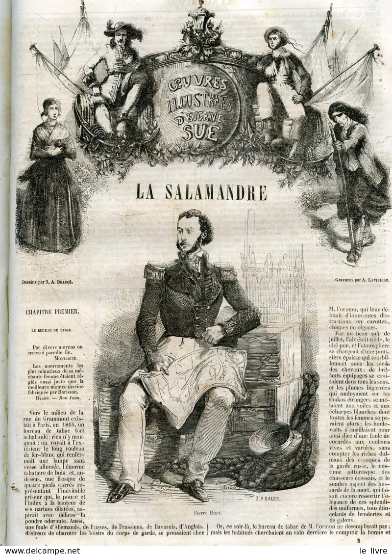 La Salamandre - Oeuvres Illustrees D'Eugene Sue - SUE EUGENE - LAVIEILLE A. - BEAUCE J.A. - 0 - Valérian