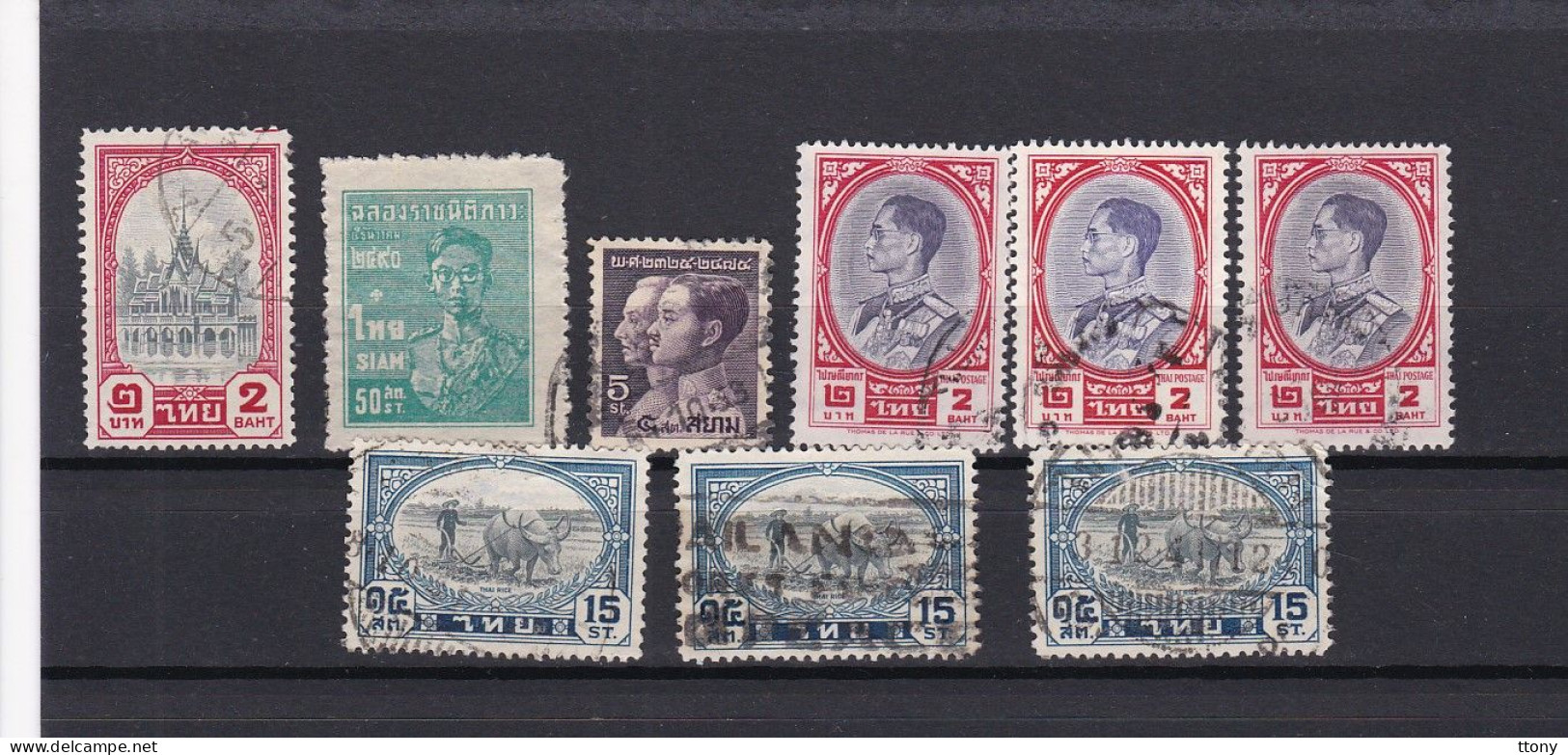 57 Timbres Oblitérés  Asie Siam    &   Siam  Air-mail - Siam