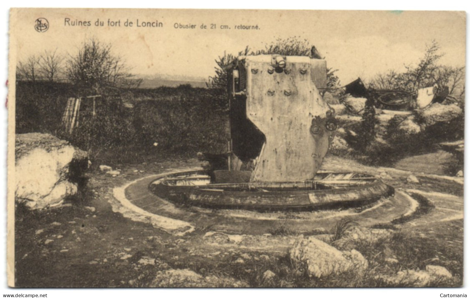 Ruines Du Fort De Loncin - Obusier De 21 Cm. Retourné - Ans