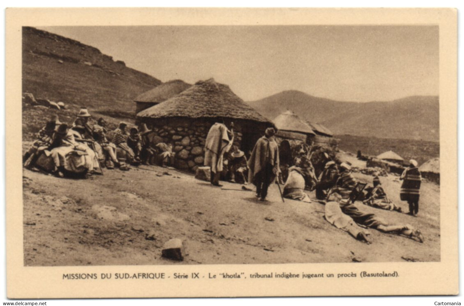 Missions Du Saud-Afrique - Le Khotla Tribunal Indigène Jugeant Un Procès (Basutoland) - Lesotho