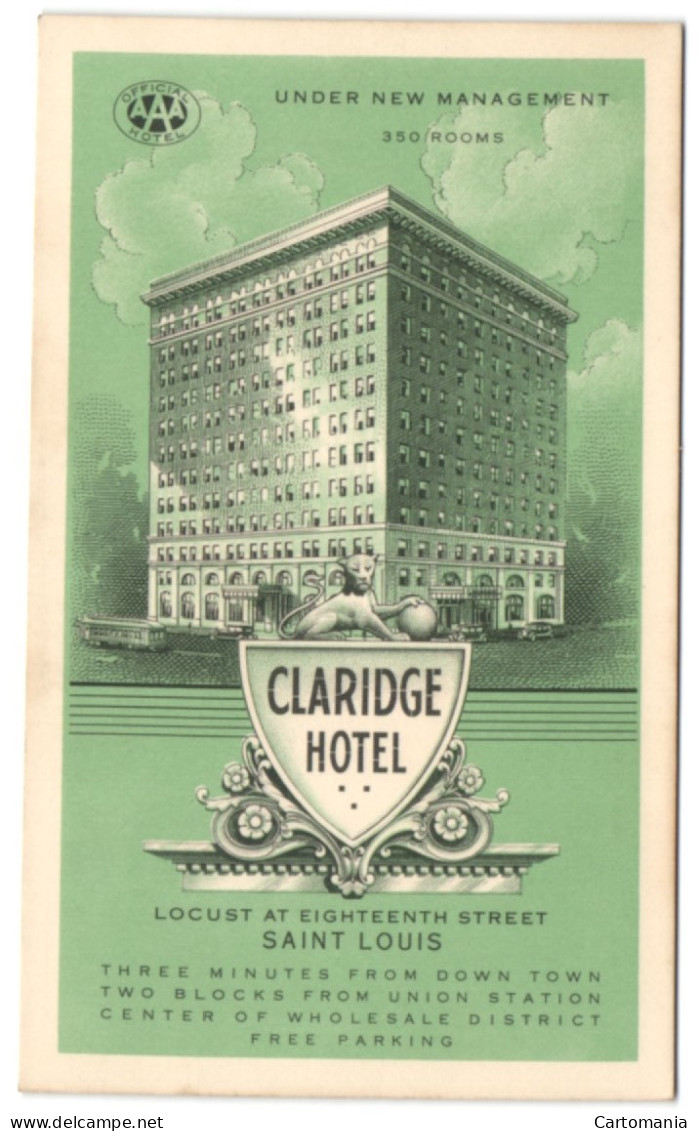 Claridge Hotel - Locust At Eighteenth Street - Saint Louis - St Louis – Missouri