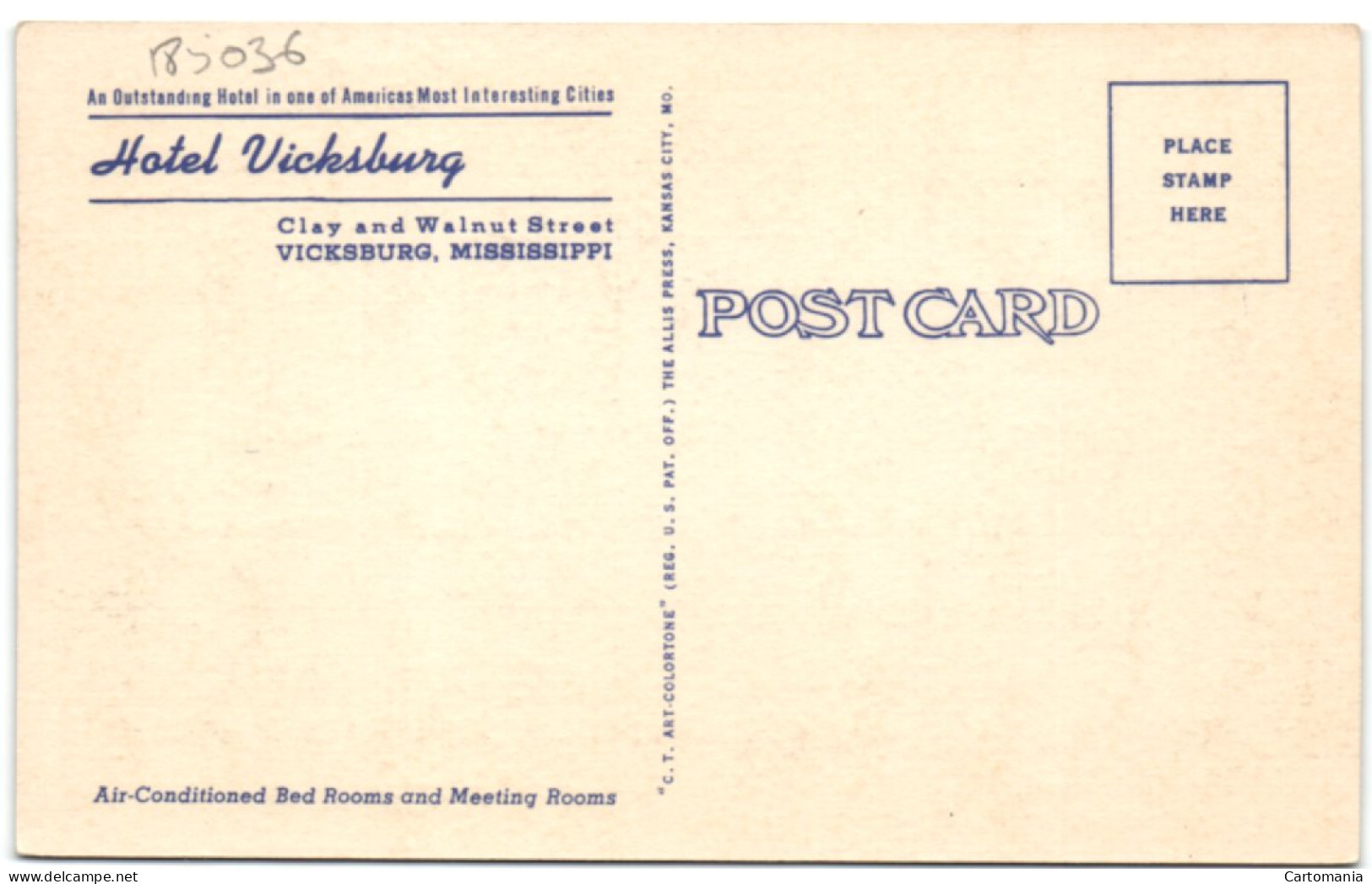 Vicksburg Hotel - Vickburg Miss. - Autres & Non Classés