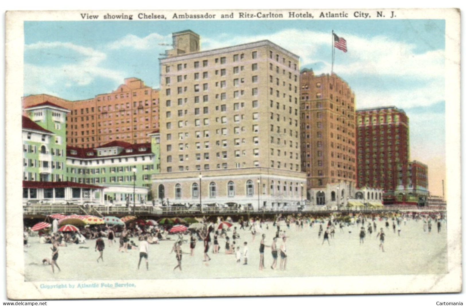 View Showing Chelsea - Ambassador And Ritz-Carlton Hotels - Atlantic City - N.J. - Atlantic City