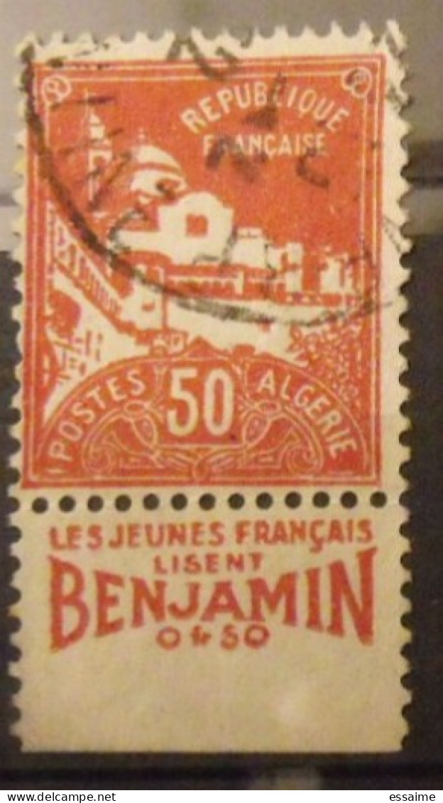 Timbre à Bande Publicitaire Algérie Mosquée De La Pêcherie 50 C Rouge N° 79A. Carnet Pub Publicité Benjamin - Sonstige & Ohne Zuordnung