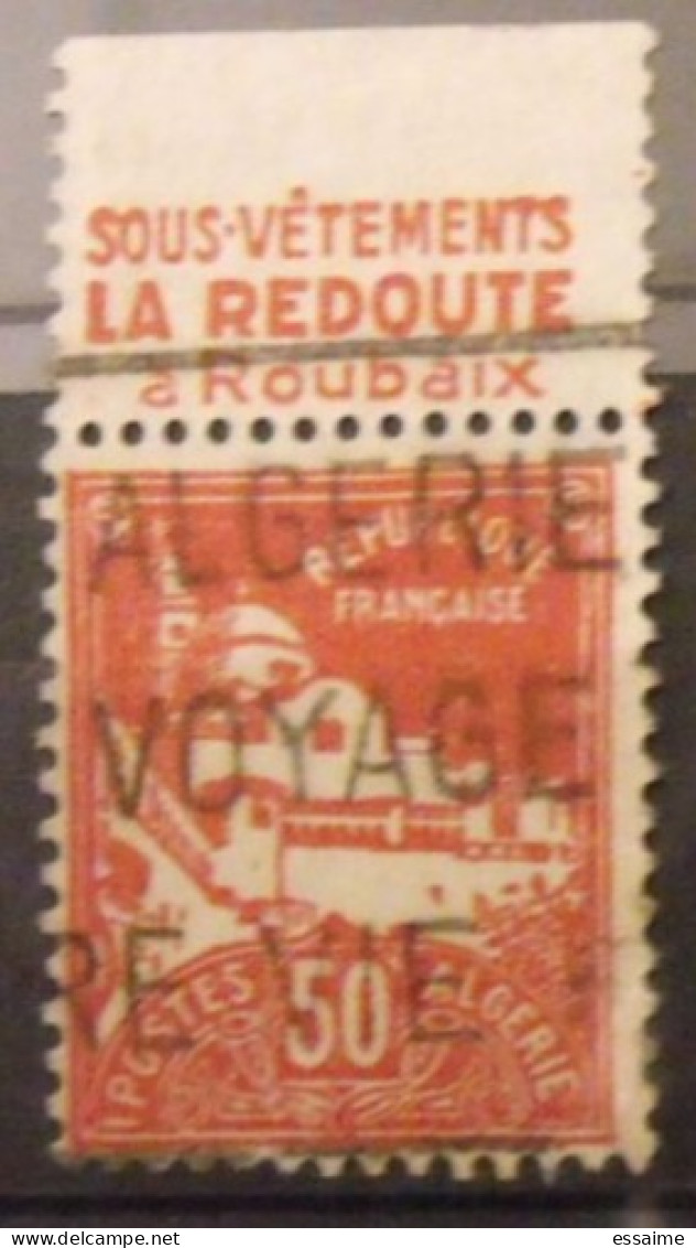 Timbre à Bande Publicitaire Algérie Mosquée De La Pêcherie 50 C Rouge N° 79A. Carnet Pub Publicité La Redoute - Autres & Non Classés