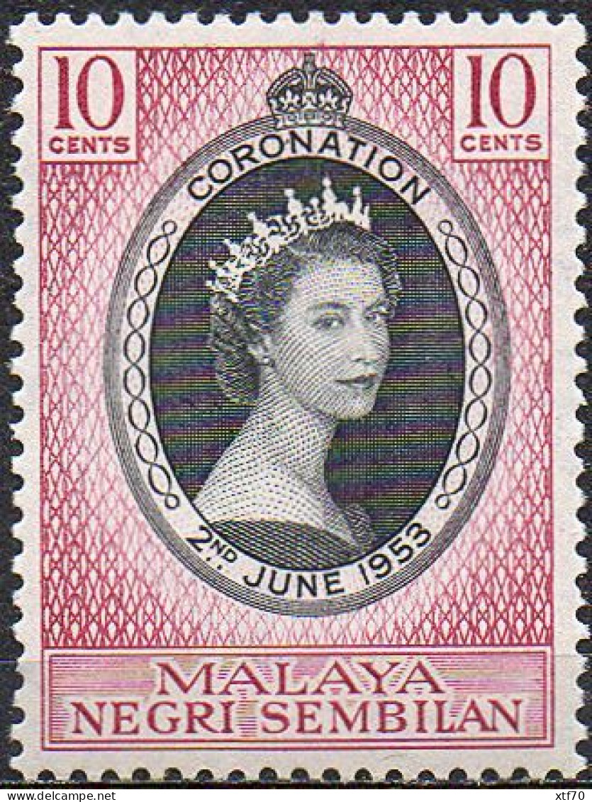 NEGRI SEMBILAN 1953 Coronation - Negri Sembilan