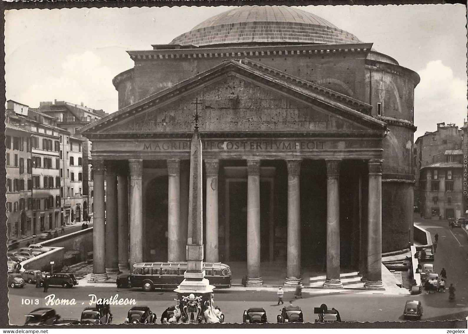 Roma 1964 - Pantheon - Carriages, Automobiles, Autobus - Panteón