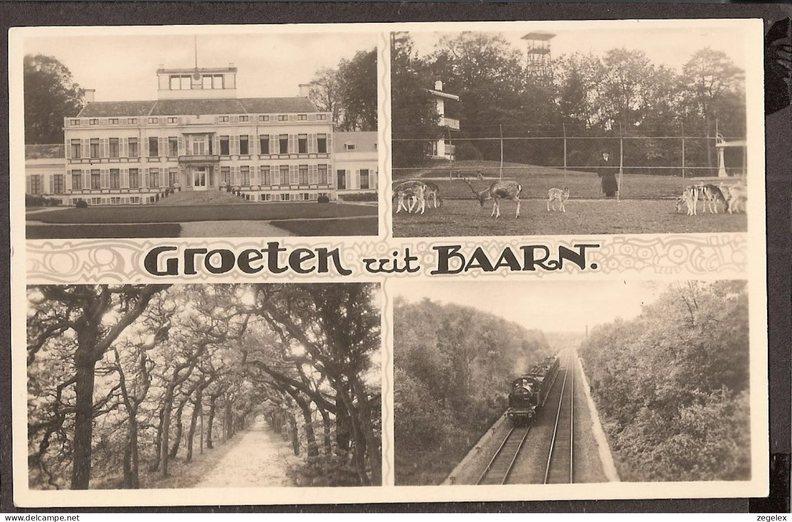 Baarn -  Spoorwegravyn Met Trein - Benceau In Het Bosch, Hertenkamp Met Uitzichttoren, Train, Railroad - Baarn