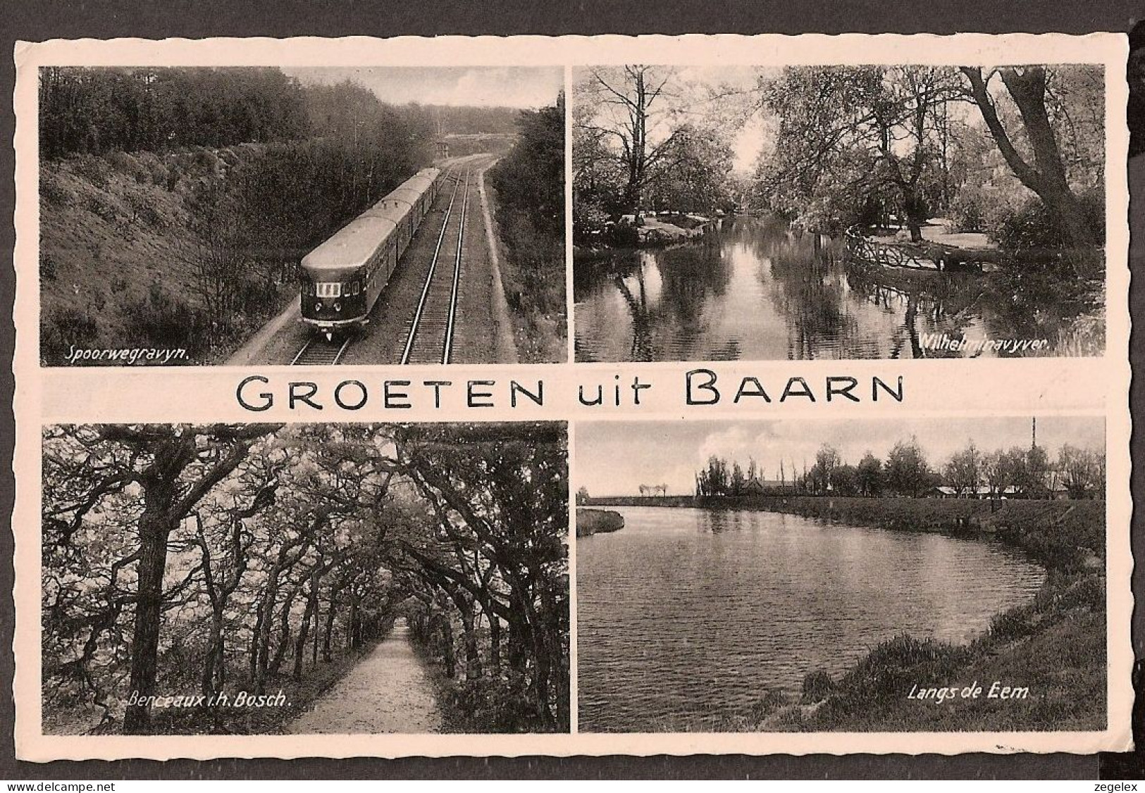 Baarn - 1942 - Spoorwegravyn Met Trein - 'Wilheminavyver', Benceau In Het Bosch, Langs De Eem - Train, Railroad - Baarn