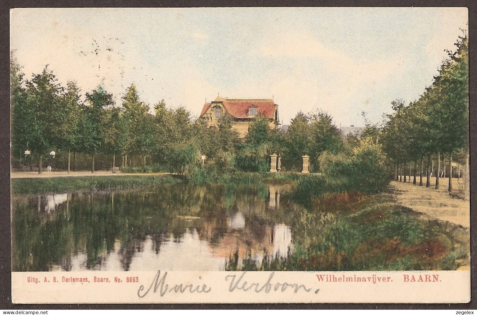 Baarn - 1906 - Wilhelminavijver - Uitg. A.B. Oerlemans No. 8663 -  - Baarn