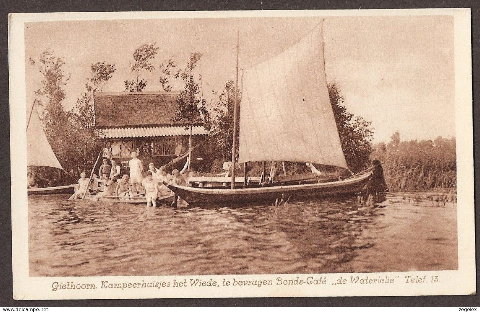 Giethoorn - Kampeerhuisjes Het Wiede, Te Bevragen Bij Bindscafé 'De Waterlelie' - A.N.W.B. ANWB - Giethoorn