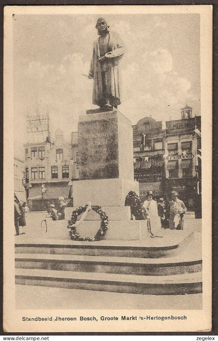 S Hertogenbosch -  Groote Markt - Jeroen Bosch. De Bijenkorf - Het Schoenenhuis - Reclame "Kwaliteit Cigarettes" - 's-Hertogenbosch