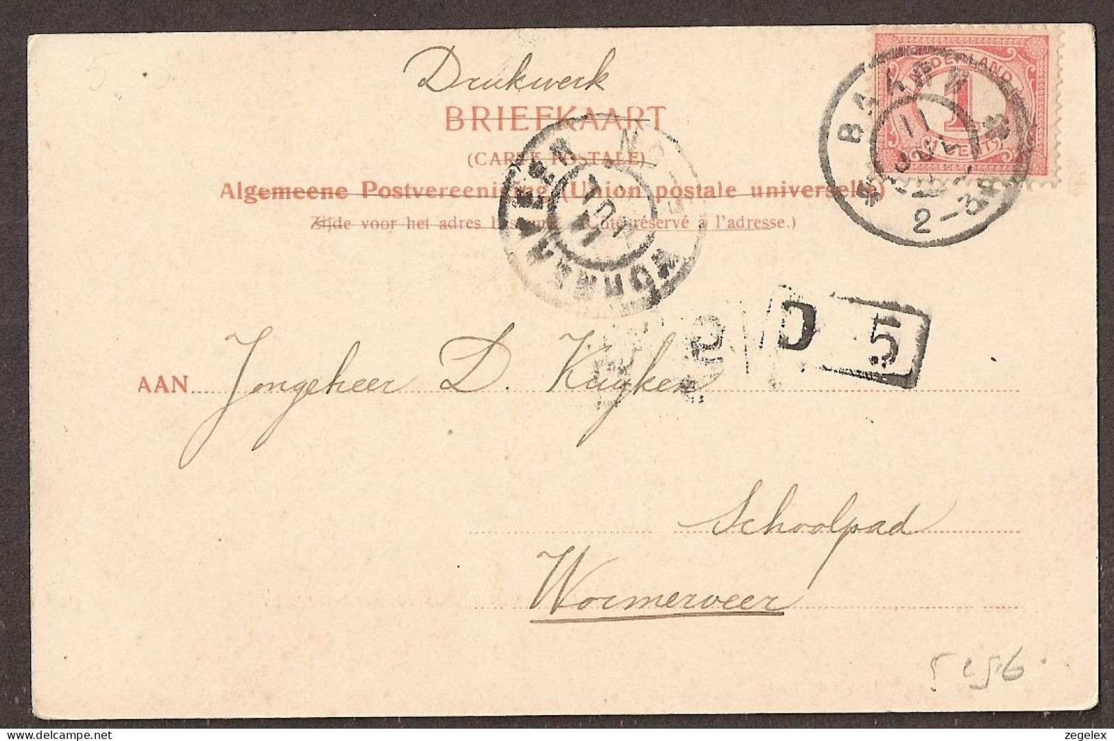 Baarn - Vijver Achter Kasteel Groeneveld - Gelopen Rond 1905 - Baarn
