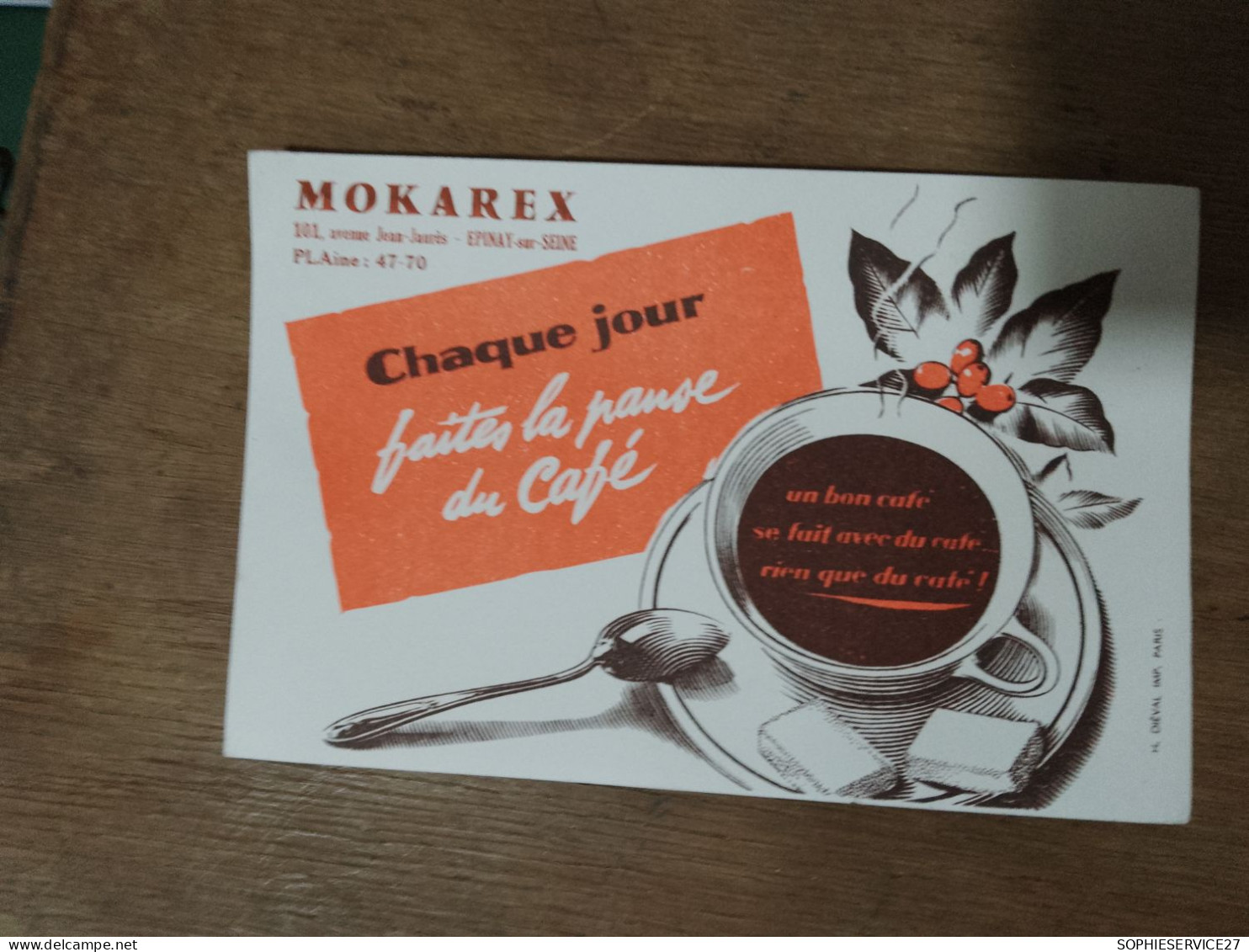 135 // BUVARD "MOKAREX / EPINAY SUR SEINE" / CAFE - Café & Té