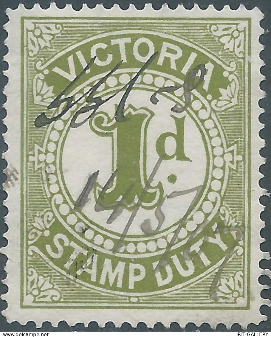 AUSTRALIA - VICTORIA , Stamp Duty , Revenue Tax Fiscal ,1d - Postage Due - Used - Other & Unclassified