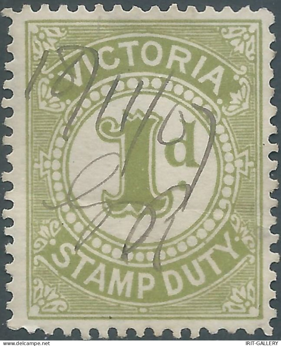 AUSTRALIA - VICTORIA , Stamp Duty , Revenue Tax Fiscal ,1d - Postage Due - Used - Otros & Sin Clasificación