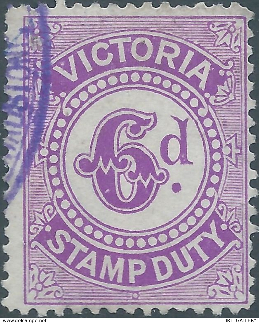 AUSTRALIA - VICTORIA , Stamp Duty , Revenue Tax Fiscal ,6d - Postage Due - Used - Other & Unclassified