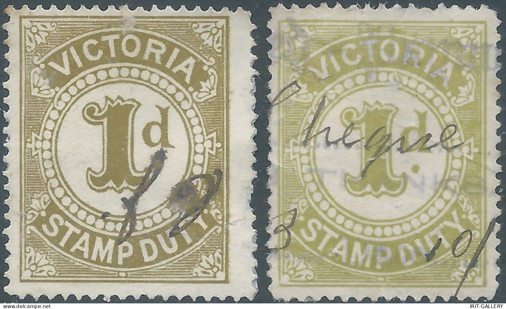 AUSTRALIA - VICTORIA , Stamp Duty , Revenue Tax Fiscal ,1d - Postage Due - Used - Other & Unclassified