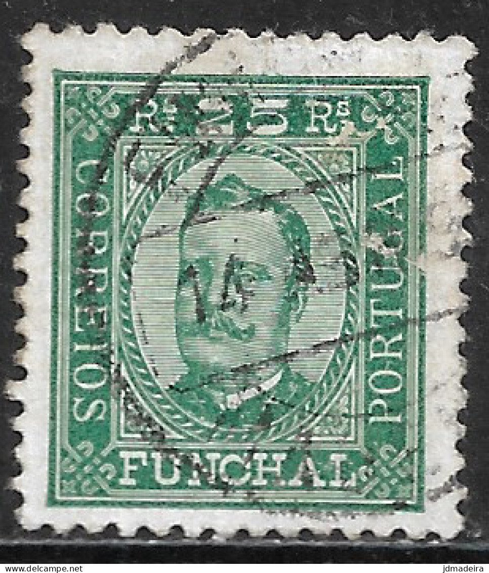 Funchal – 1892 King Carlos 25 Réis Used Stamp - Funchal