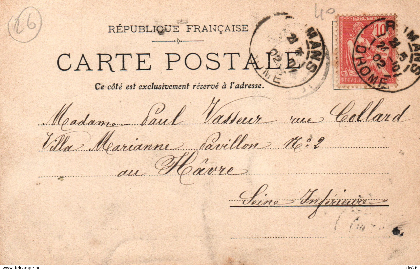 Romans-sur-Isère (Drôme) Illustration: Le Pont Après 1830 - Papeterie Carle - Carte N° 109 Dos Simple - Romans Sur Isere