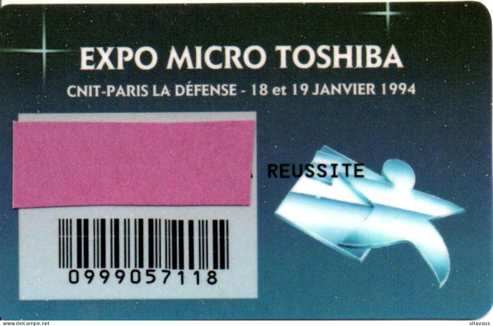Carte Salon- Paris EXPO MICRO TOSHIBA 1994 Card Karten (salon 355) - Cartes De Salon Et Démonstration