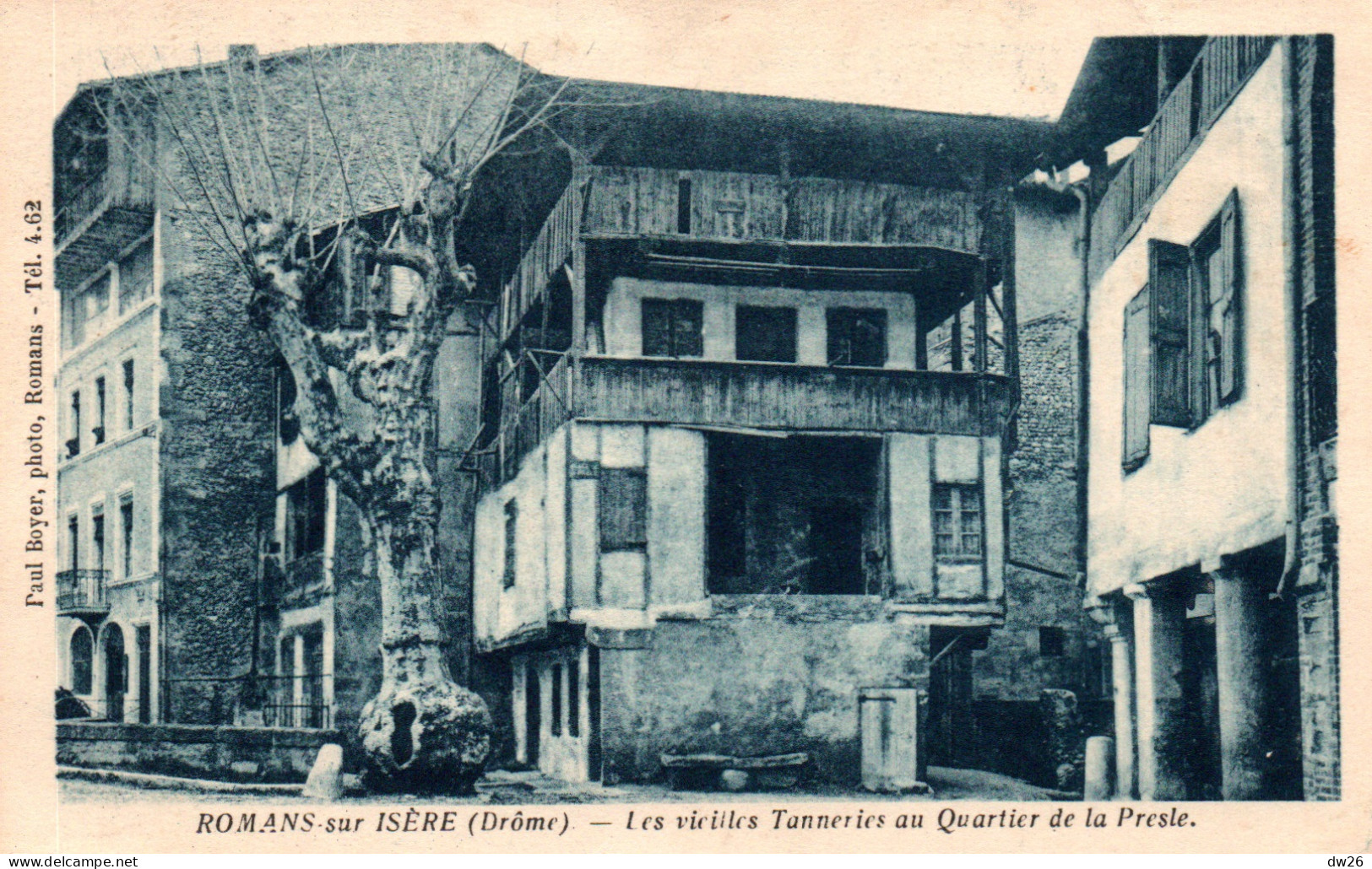 Romans-sur-Isère (Drôme) Les Vieilles Tanneries Au Quartier De La Presle - Photo Paul Boyer - Carte De 1946 - Romans Sur Isere