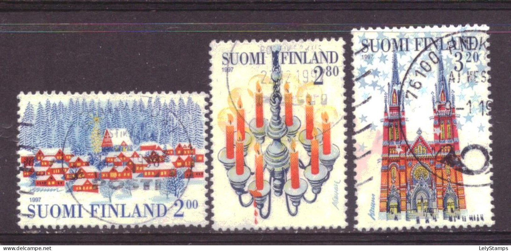 Finland 1411 T/m 1413 Used Christmas (1997) - Used Stamps