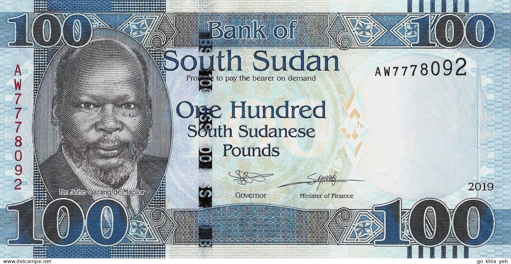 SOUDAN DU SUD 2019 100 Pound - P.015d  Neuf UNC - Südsudan