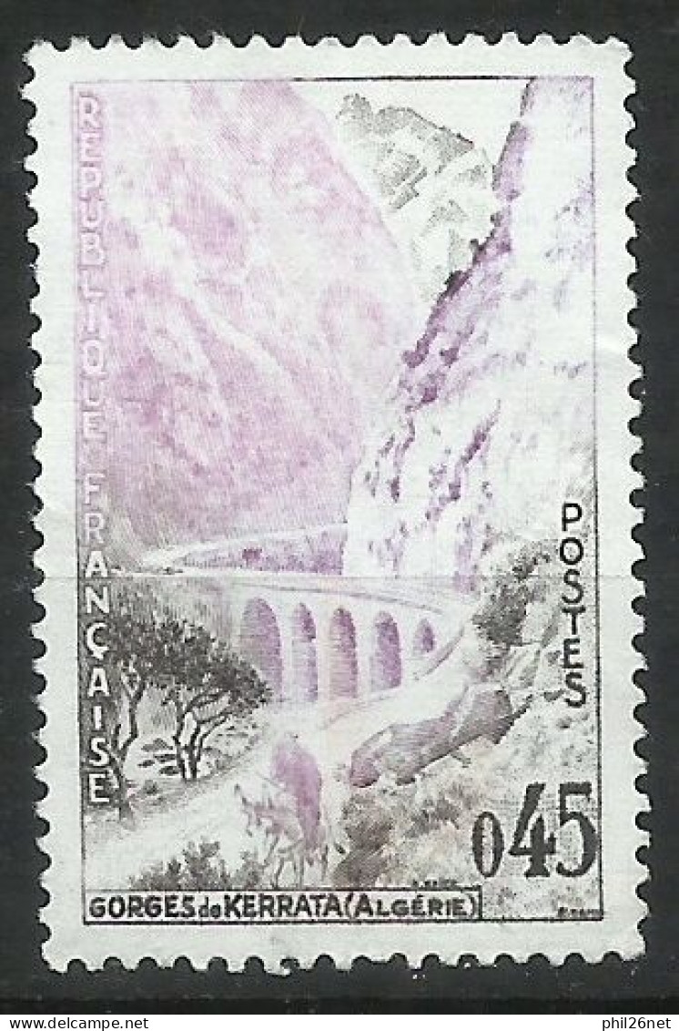 France  N° 1237 Gorges De Kerrata Noir Sur Fond Rose Pale   Neuf ( *)    B/ TB  Voir Scans Soldes ! ! ! - Neufs