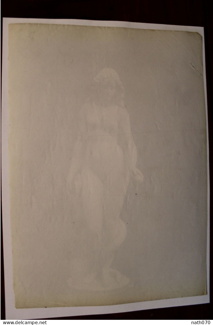 Photo 1880's Tirage Albuminé Albumen Print Vintage Art Sculpture EVE Hielle - Old (before 1900)