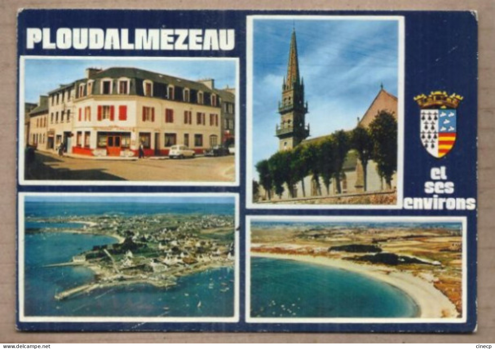 CPSM 29 - PLOUDALMEZEAU - Multivue Dont Hôtel Des Voyageurs Vue Générale ... JEU CLIENT ROI Solidarité Marée Noire 1978 - Ploudalmézeau