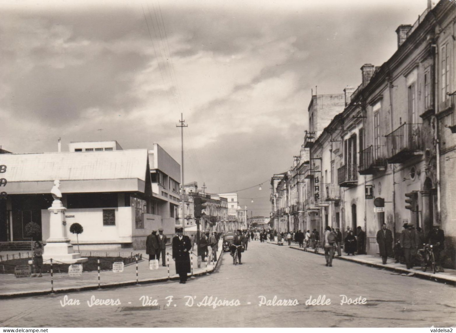 SAN SEVERO - FOGGIA - VIA F.D'ALFONSO - PALAZZO DELLE POSTE - TABACCHERIA / TABACCHI - VIGILE URBANO - 1960 - San Severo