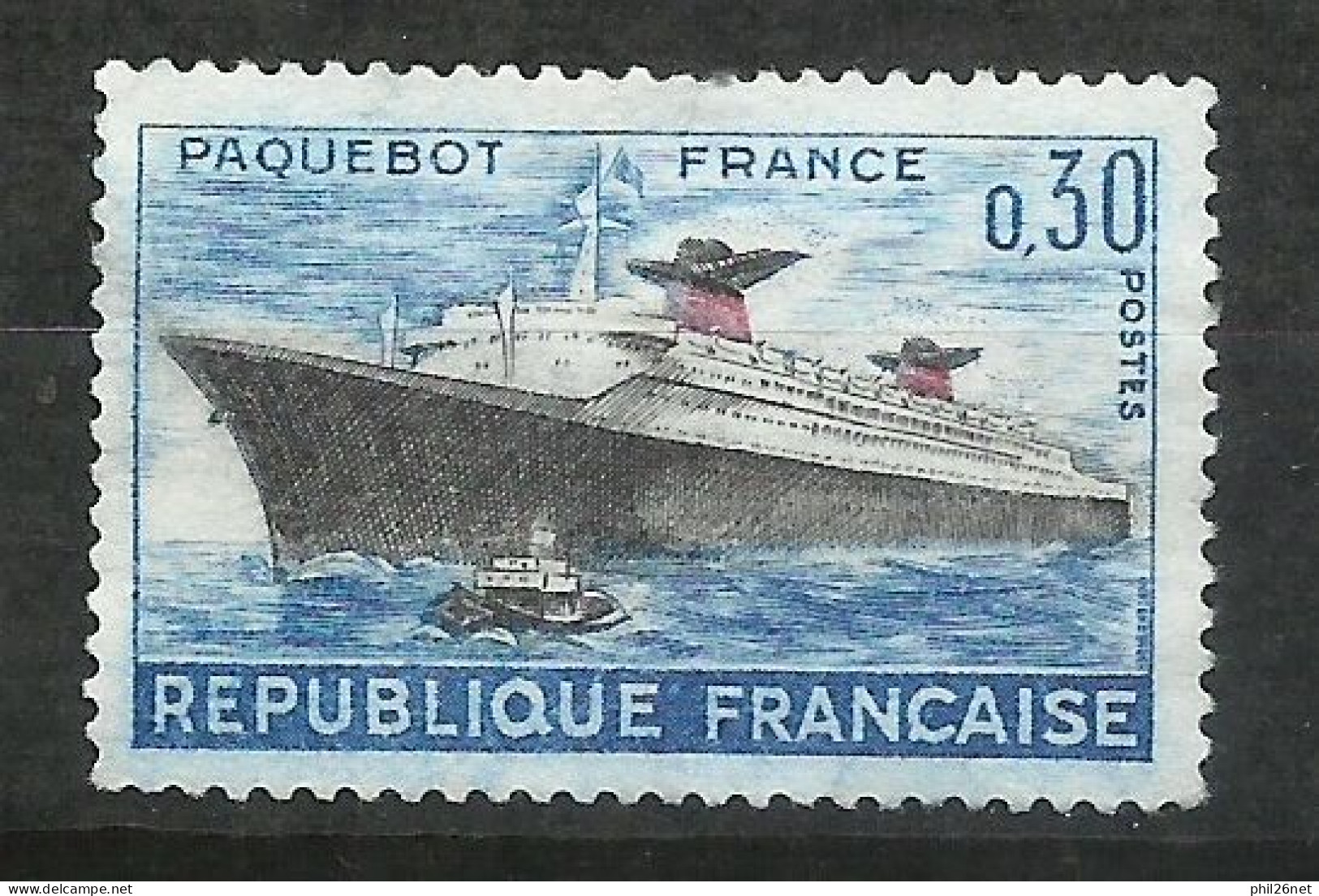 France  N° 1325  Paquebot France     Bleu Clair Et Coque Grise     Neuf ( *)    B/ TB  Voir Scans Soldes ! ! ! - Ongebruikt