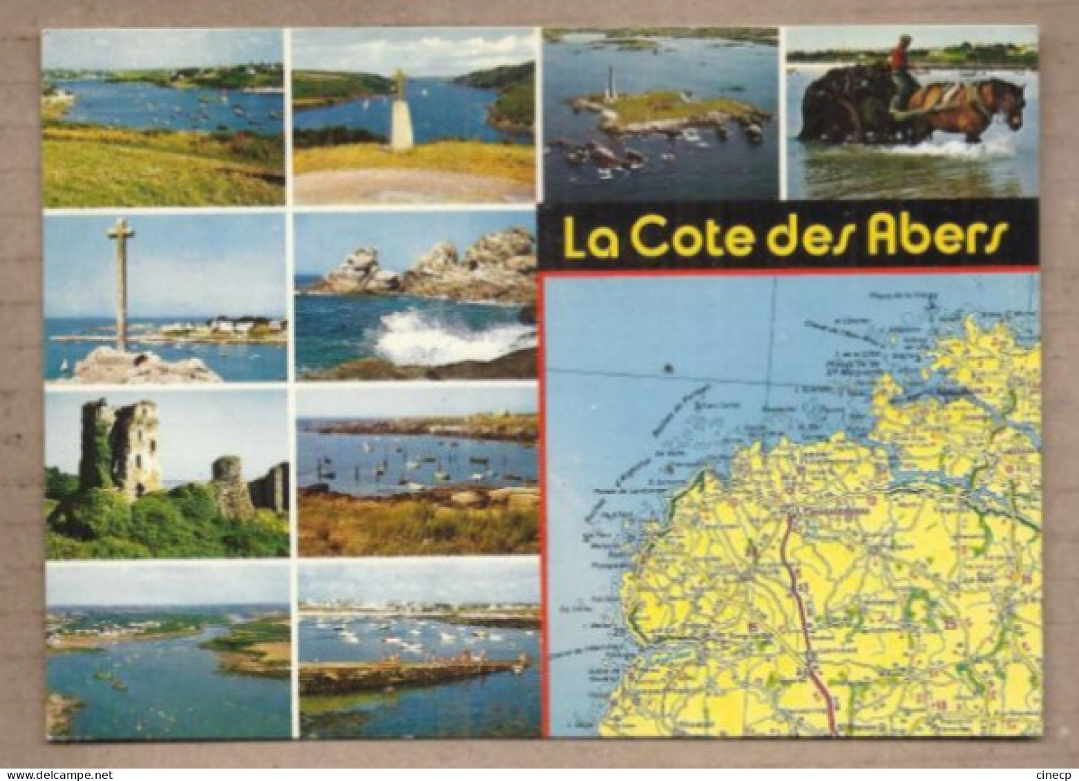 CPSM 29 - LA COTE DES ABERTS - CP Multivue - JEU CLIENT ROI Solidarité Marée Noire 1978 PLOUDALMEZEAU - Ploudalmézeau